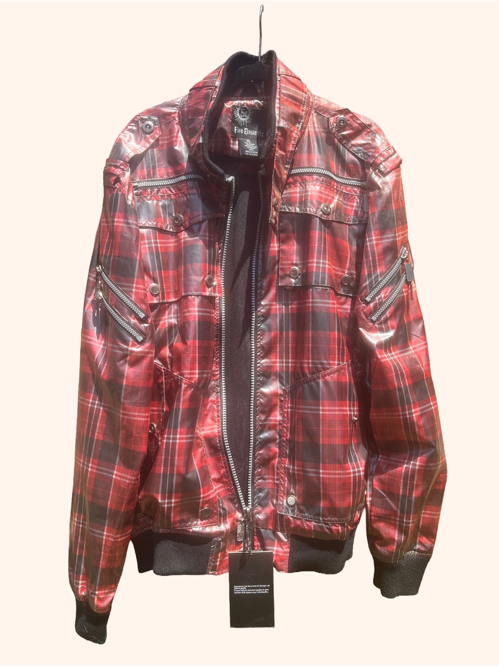 Five Elementz Plaid Bomber Jacket